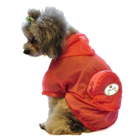 Pet Life R7ORXS Ultimate Waterproof Thunder-Paw Adjustable Travel Dog Raincoat; Extra Small